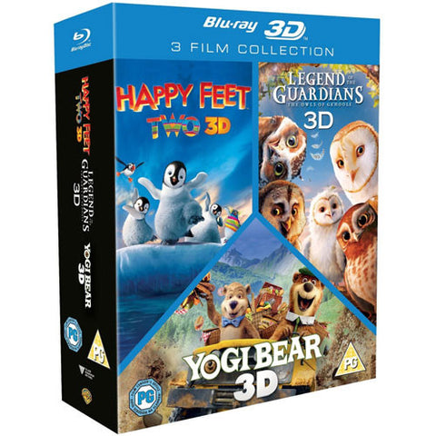 Happy Feet 2 / Yogi Bear / Legend Of The Guardians: The Owls Of Ga’Hoole 3D Triple Pack (6 Discs) [Blu-ray]