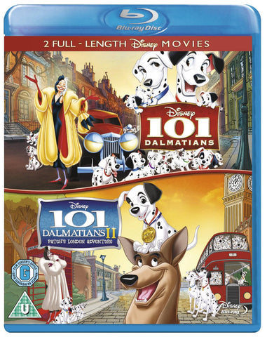 101 Dalmatians 1 AND II Patch's London Adventure Blu-Ray