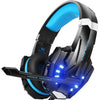 Image of BENGOO G9000 Stereo Gaming Headset for PS4, PC, Xbox One Controller, Noise Cancelling Over Ear Headphones with Mic, LED Light, Bass Surround, Soft Memory Earmuffs for Laptop Mac Nintendo Switch Games