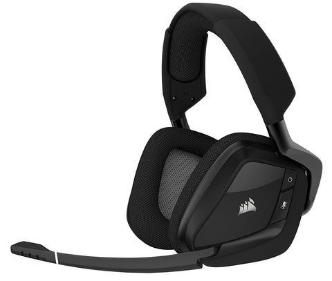 CORSAIR VOID PRO RGB Wireless Gaming Headset - Dolby 7.1 Surround Sound Headphones for PC - Discord Certified - 50mm Drivers - Carbon