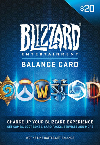 $20 Battle.net Store Gift Card Balance - Blizzard Entertainment [Digital Code] [Online Game Code]