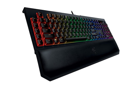 Razer BlackWidow Chroma V2 - RGB Mechanical Gaming Keyboard - Ergonomic Wrist Rest - Tactile & Clicky Razer Green Switches
