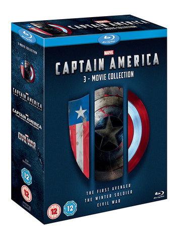Captain America 1 - 3 Collection Civil War Winter Soldier First Avenger Blu-ray