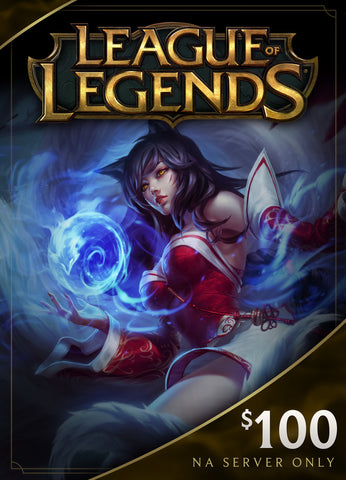 League of Legends $100 Gift Card – 15000 Riot Points - NA Server Only [Online Game Code]