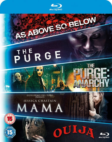 Blu ray 5-Movie Starter Pack: Mama/The Purge/Purge: Anarchy/OUIJA/As Above, So Below [Blu-ray]