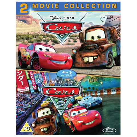 Cars 1 AND Cars 2 Blu-Ray Box Set Disney Movie Collection