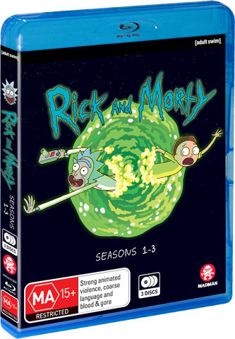 Adult Swim Rick and Morty: Season 1-3 BLU-RAY
