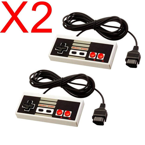 Classic Nintendo NES Controllers (2 PACK) 8 BIT System Console Control Pad